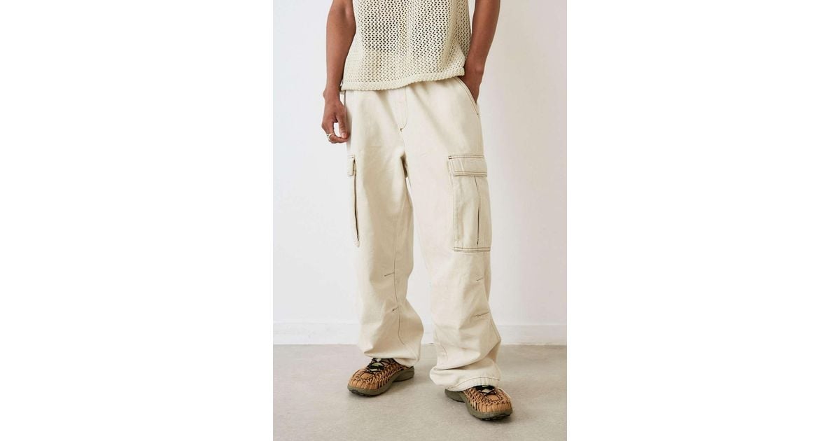 BDG Ecru Denim Cargo Jean in Cream (Natural) for Men Lyst