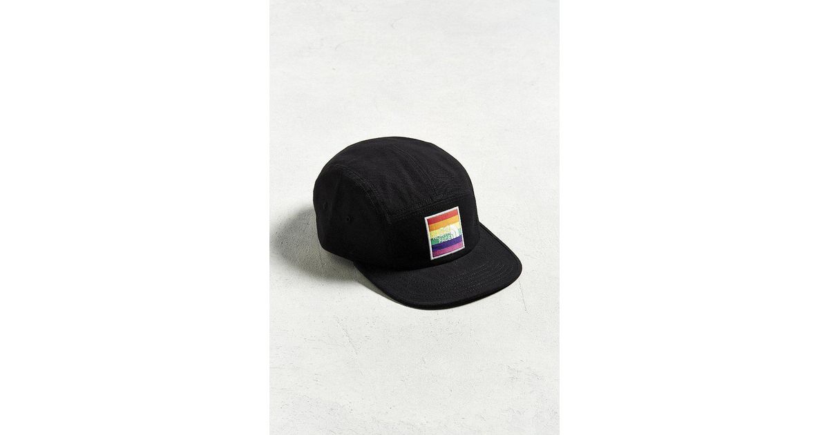 5-panel Hat in Black for Men 