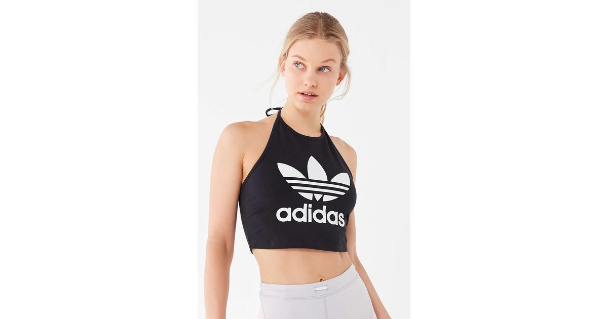adidas trefoil halter tank top