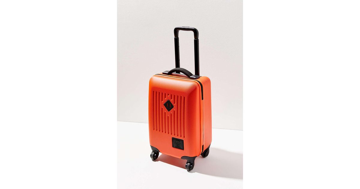 orange hard shell suitcase