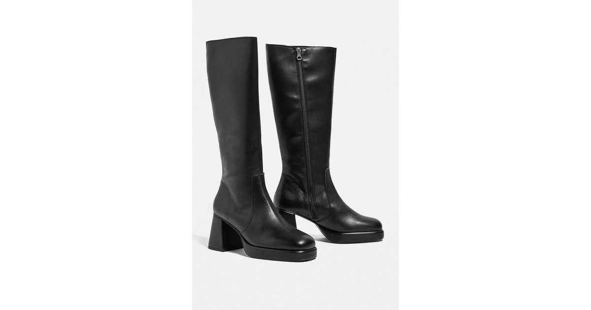 uo vix knee high black boots