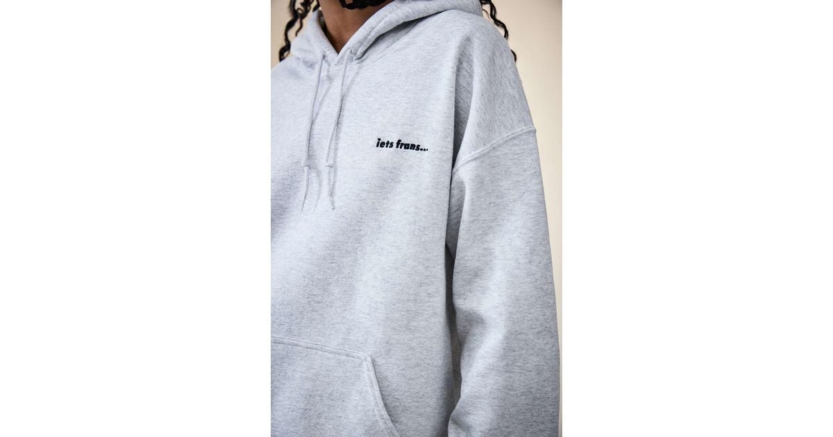 iets frans Grey Marl Hoodie in Blue Lyst UK