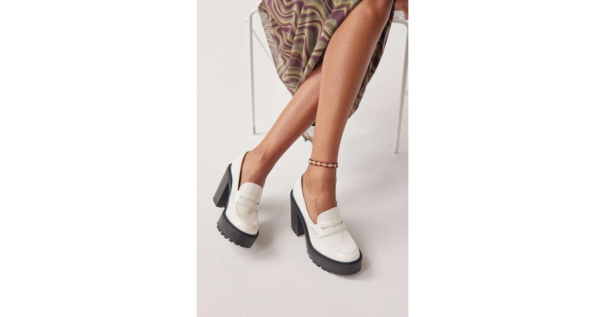 Urban Outfitters Uo Rosie Mary Platform Loafer in White Lyst