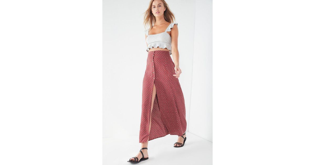 diamond tile maxi skirt