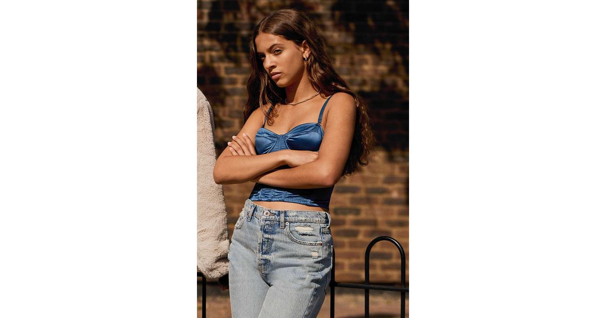 uo ayla bustier cropped top
