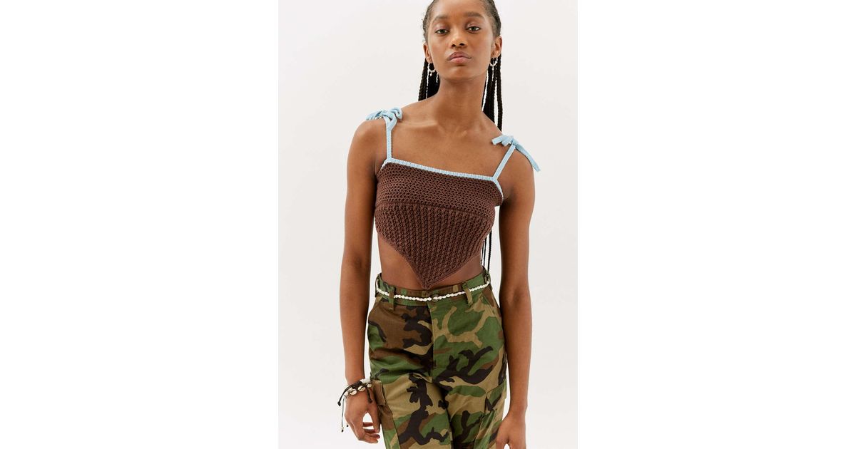 Urban Outfitters Uo Layla Hanky Hem Sweater Cami in Green | Lyst
