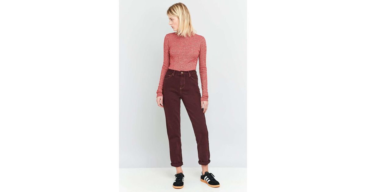 maroon mom jeans