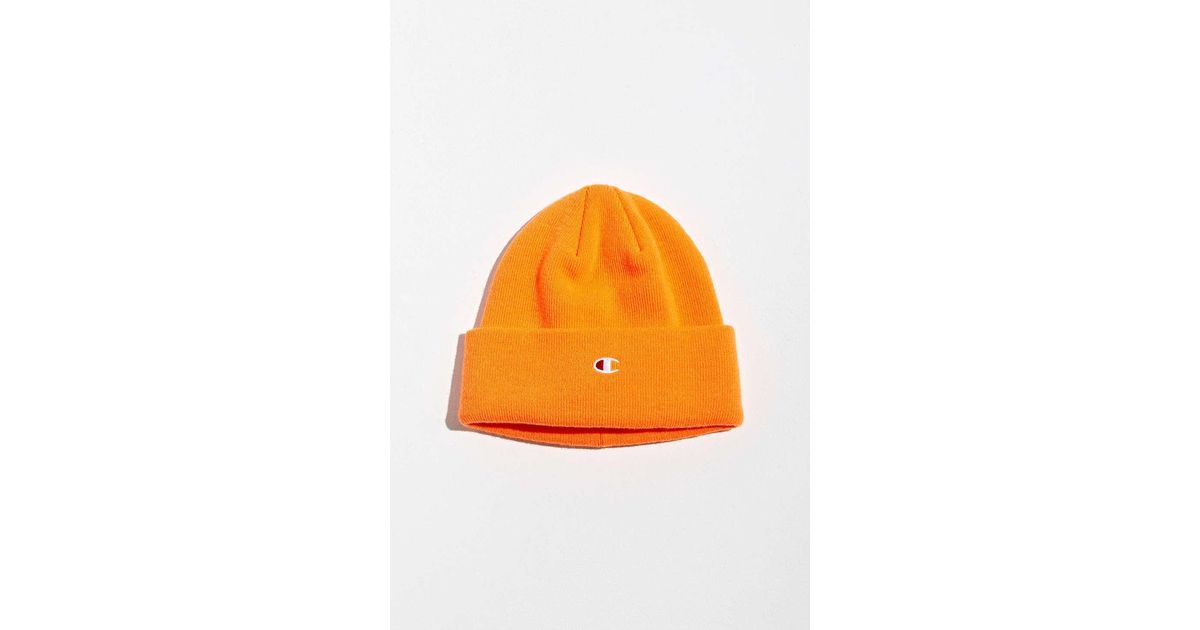 champion beanie orange