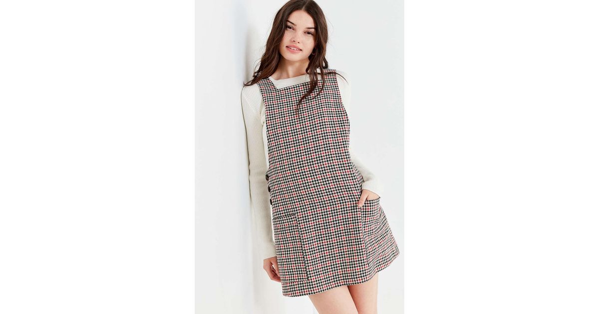 pinafore dress checkered
