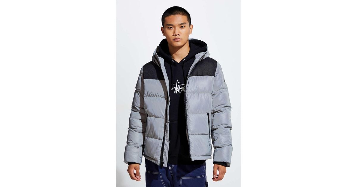 DKNY Reflective Hooded Puffer Jacket for Men Lyst
