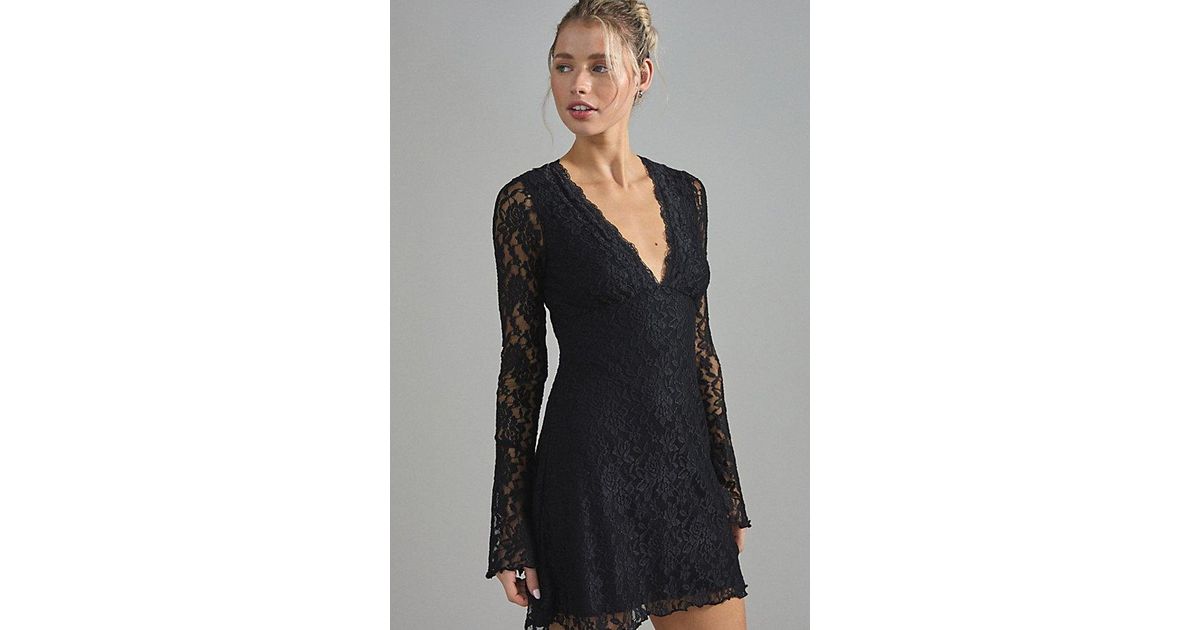 Kimchi Blue Delicate Dreams Lace Bell Sleeve Mini Dress in Black | Lyst Kimchi Blue Delicate Dreams Lace Bell Sleeve Mini Dress in Black | Lyst