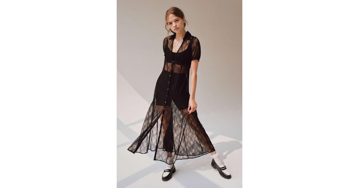 knee length dresses for ladies carmen midi ruffle dress with sheer top main image 0