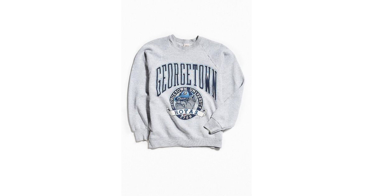 Urban Outfitters Vintage Champion Georgetown Crew Neck Sweatshirt in Gray  for Men | Lyst