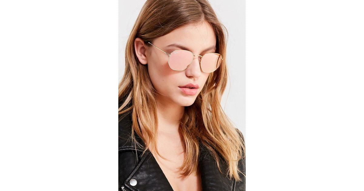 ray ban hexagonal flat sunglasses