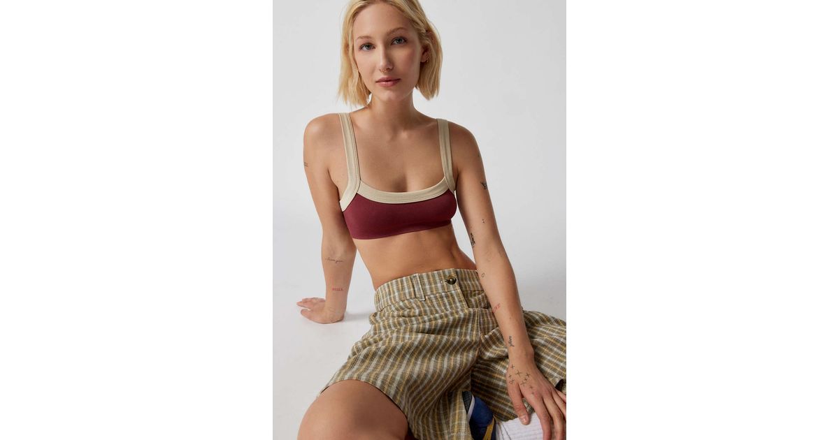 Out From Under Riptide Seamless Ribbed Bralette in Brown