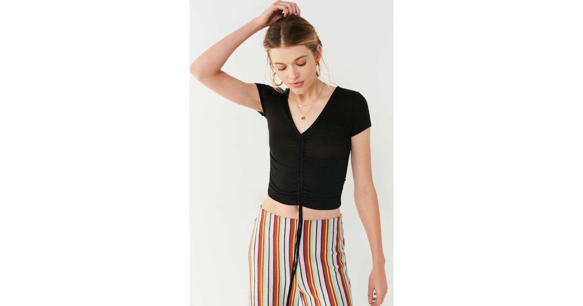 out from under alexa ruched short sleeve top