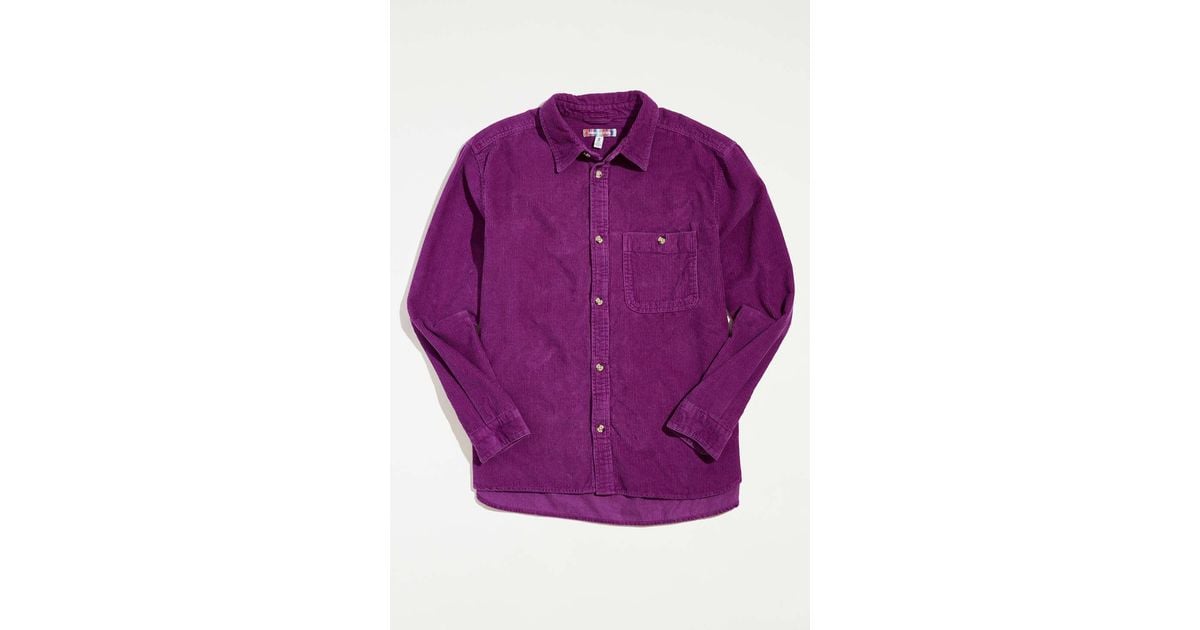 Urban Outfitters Uo Big Corduroy Work Shirt in Purple for Men | Lyst