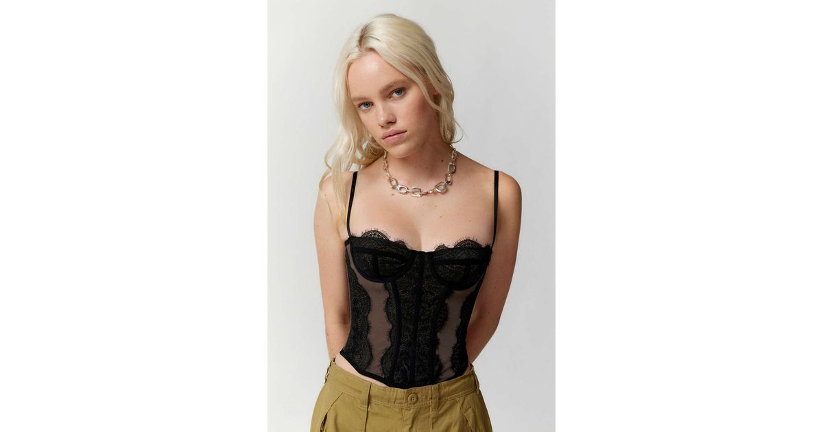 Urban Outfitters Black Out From Under Seamless Stretch Lace