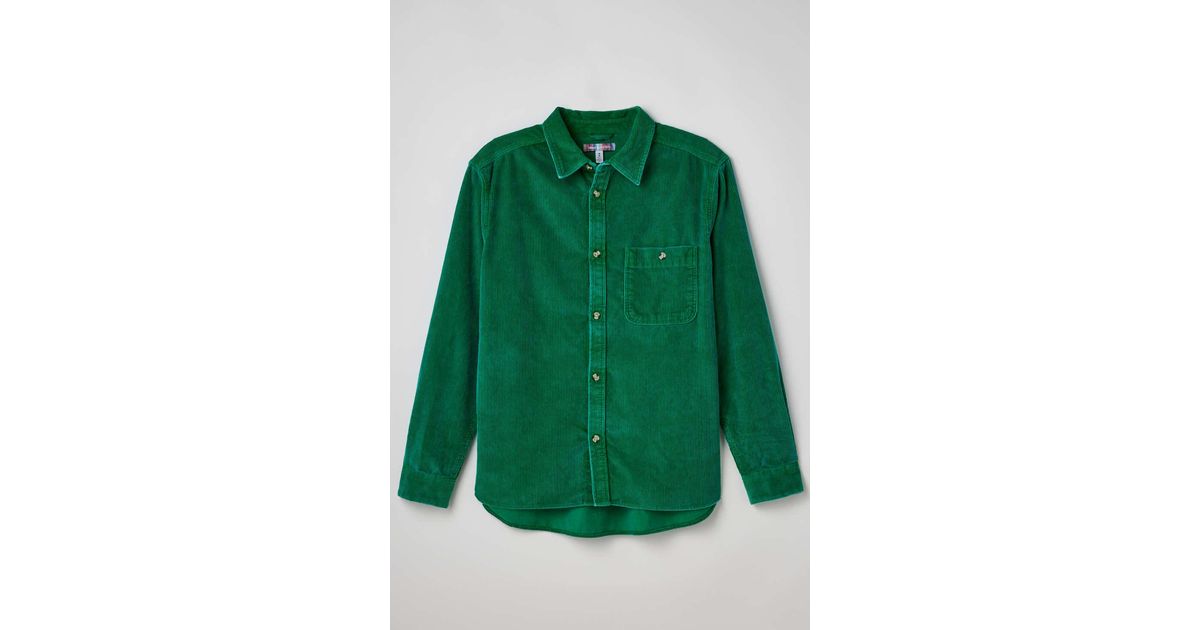 Urban Outfitters Uo Big Corduroy Work Shirt in Green for Men | Lyst