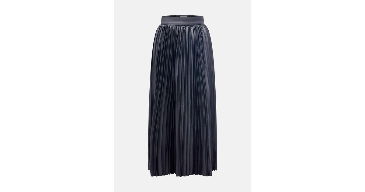 Urban Revivo Pleated Pu Leather Skirt in Black Lyst