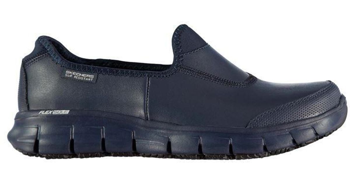 Leather Rf Sure Ladies Trainers in Navy 