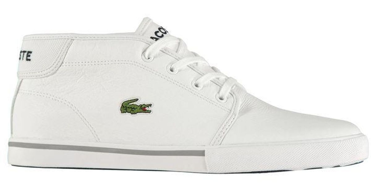 lacoste ampthill white leather