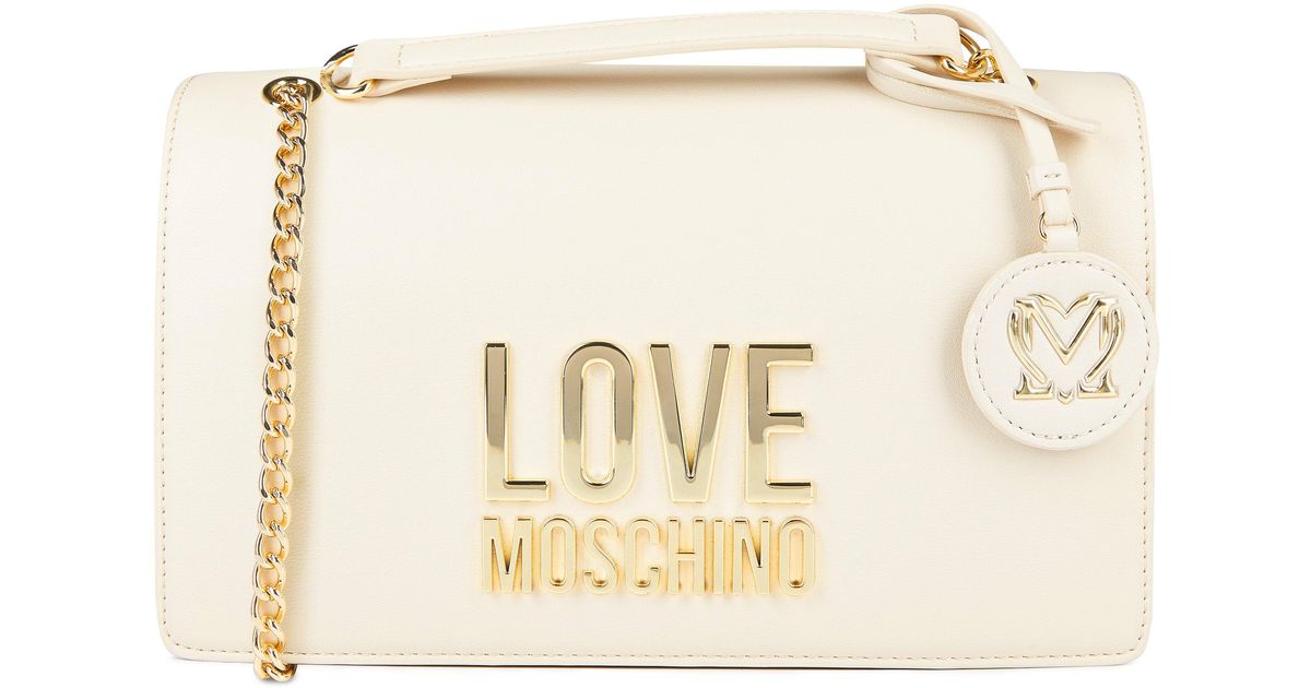 Love Moschino Lettering Large Shoulder Bag in Natural Lyst UK