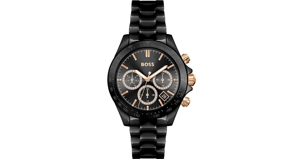 BOSS Boss Ladies Boss Novia Black Ceramic Watch Lyst UK