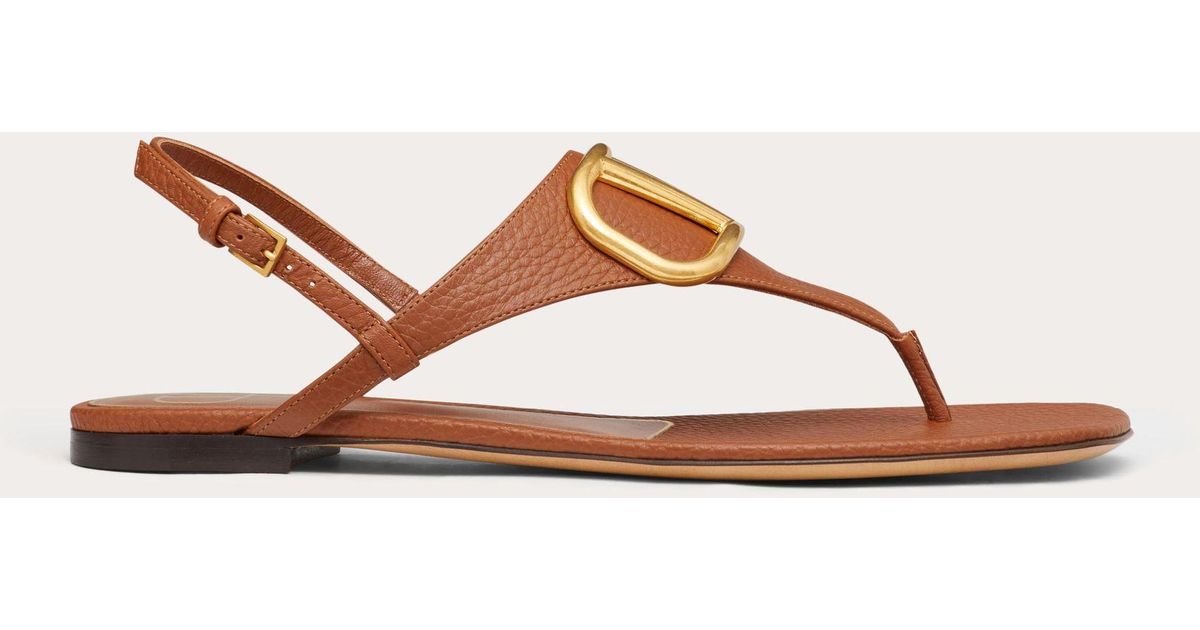 vlogo signature flat calfskin slide