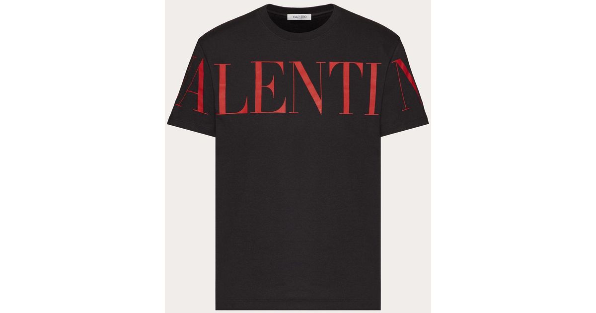 Valentino Print T-shirt in Black for Men | Lyst Australia