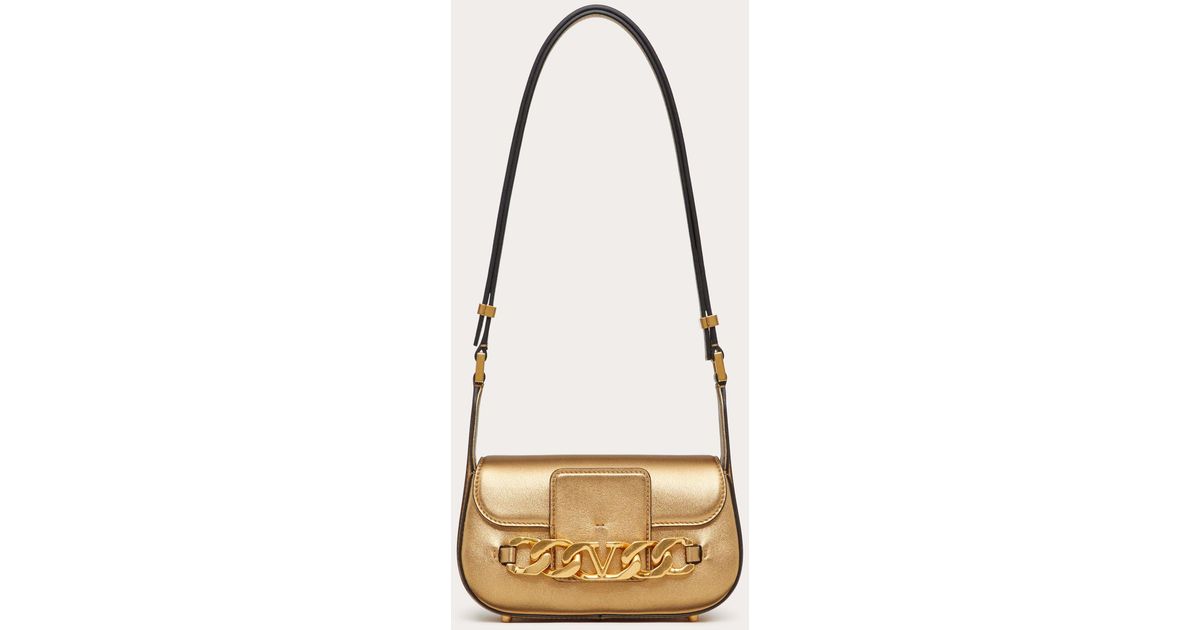 mini bucket bag in nappa with vlogo signature chain