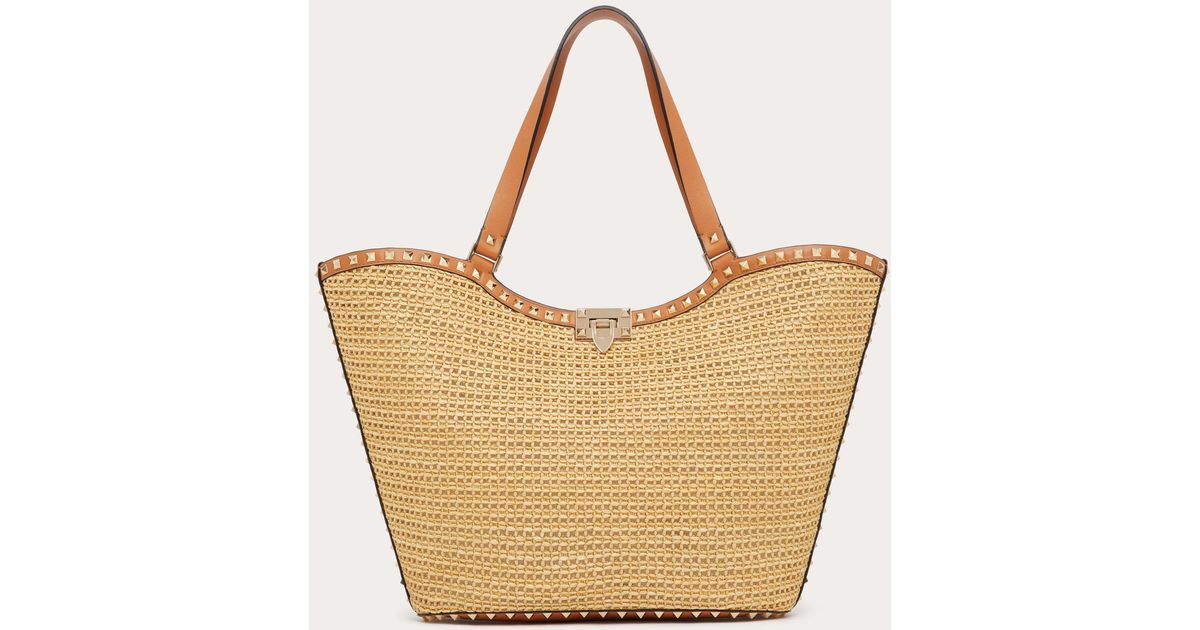 Small rockstud grainy calfskin shopper new arrivals