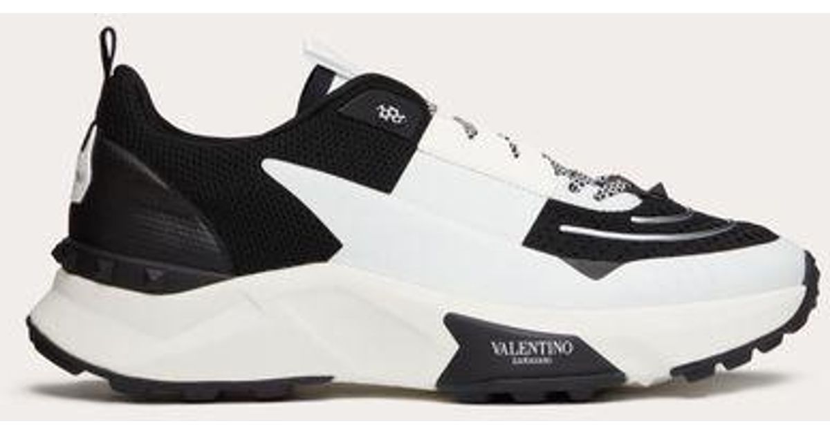 VALENTINO ♪ トゥルーアクト メッシュ X ラバースニーカー トゥルーアクト メッシュ X ラバーファブリック ロートップ