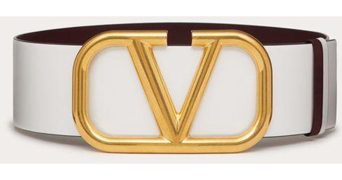 Valentino Garavani Reversible Vlogo Signature Belt In Glossy