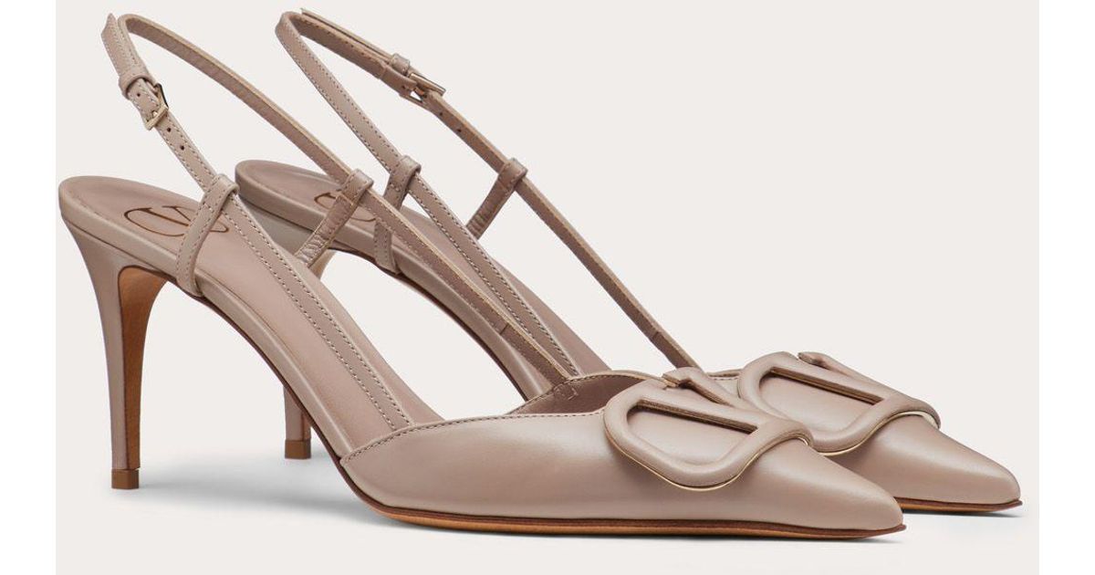 Valentino Garavani Garavani Vlogo 80 Patent-leather Slingback Pumps - Save 50% - Lyst