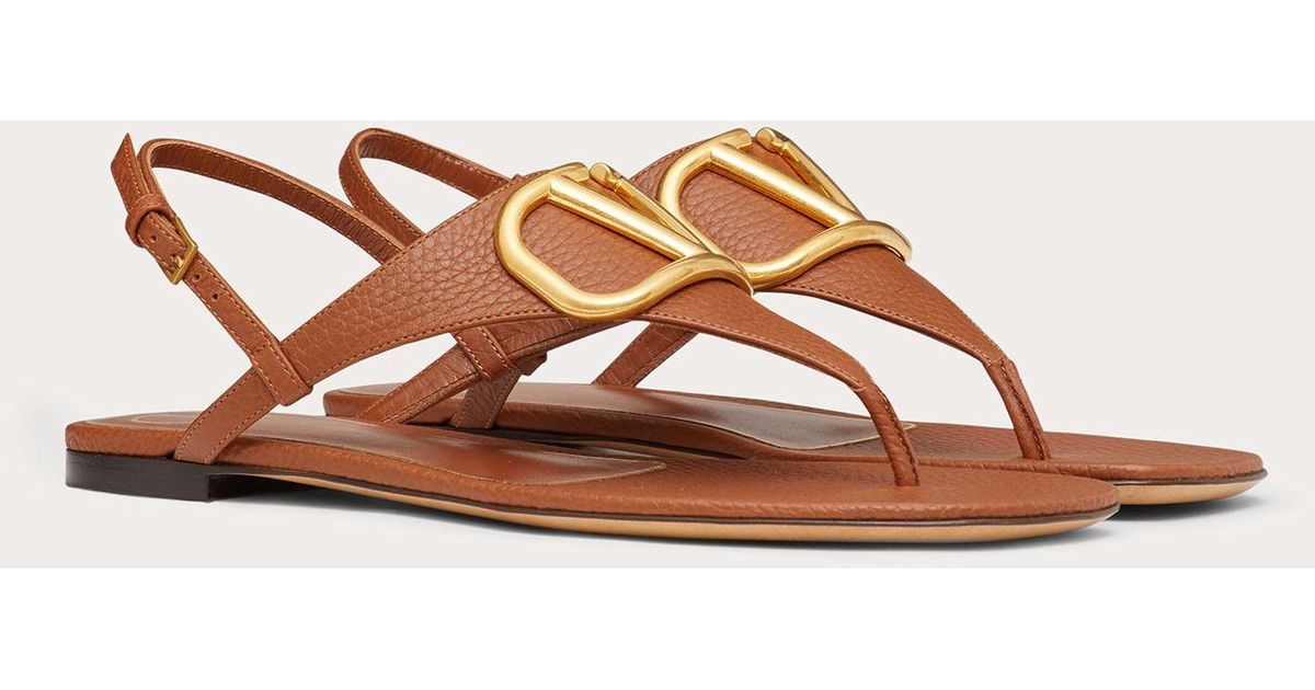 vlogo signature flat calfskin slide