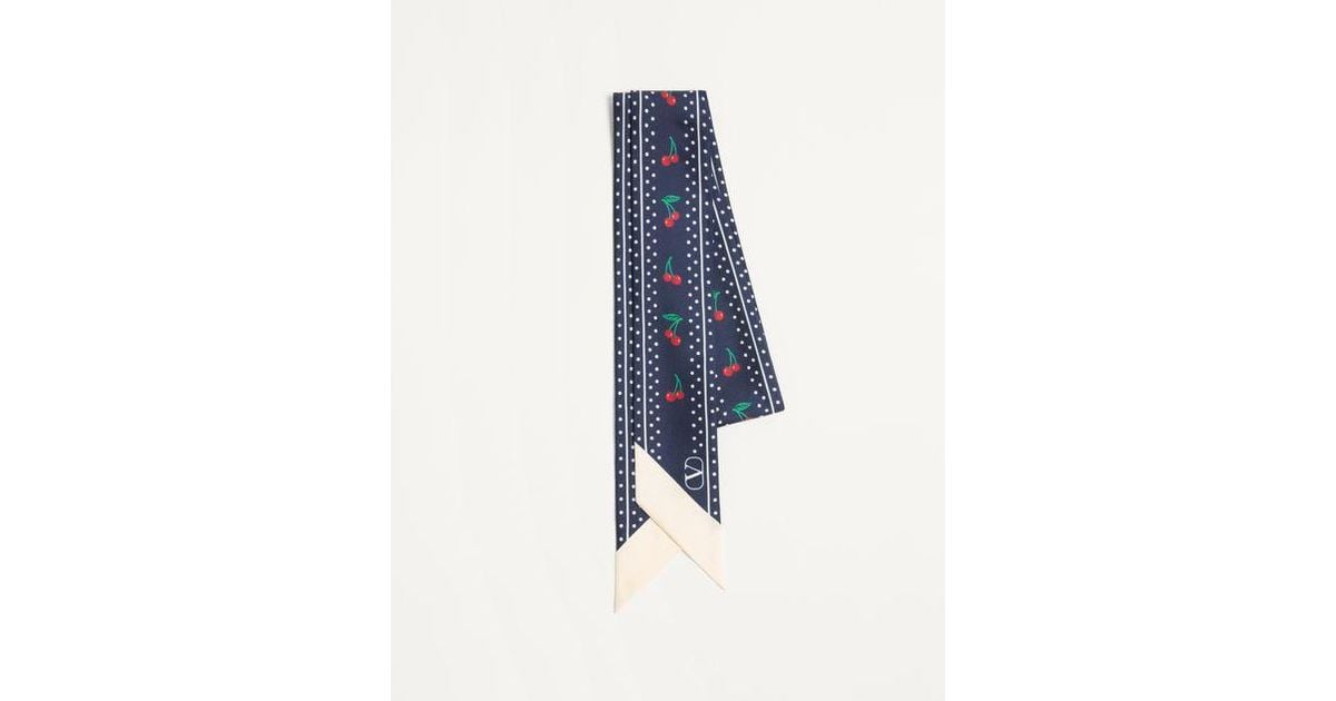 Valentino Garavani チェリフィック シルク バンドゥスカーフ