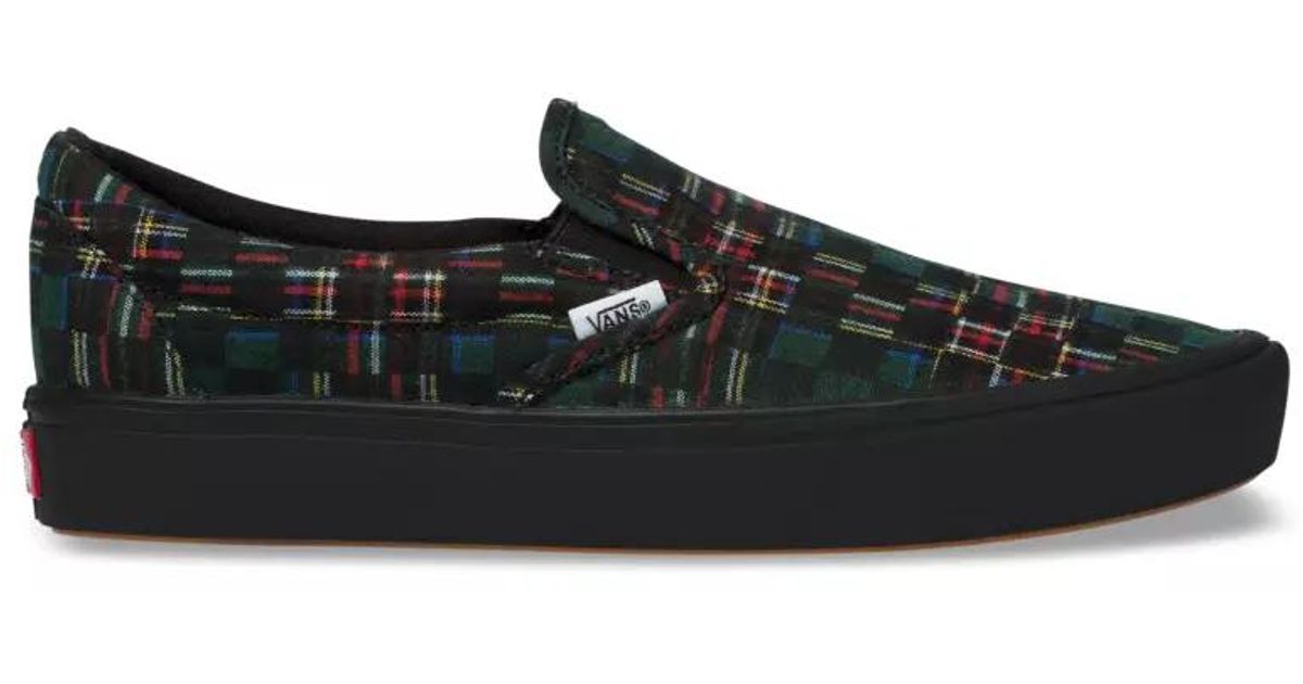 tartan slip on vans