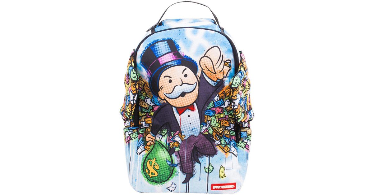 Sprayground Synthetic Monopoly Money Wings Backpack in Blue Lyst