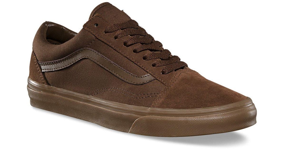Vans Suede Canvas Old Skool Shoes in Brown for Men | Lyst