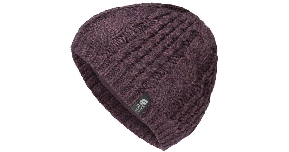 north face purple beanie