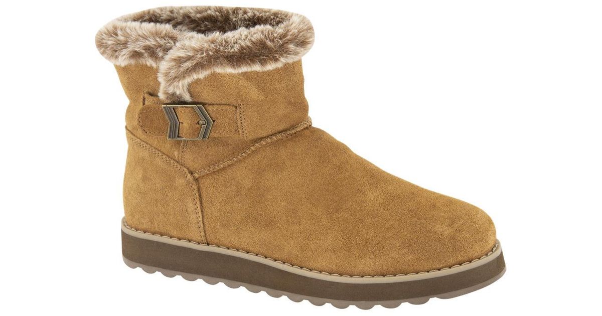 Skechers Bont Enkellaars Warm Gevoerd in het Bruin - Lyst