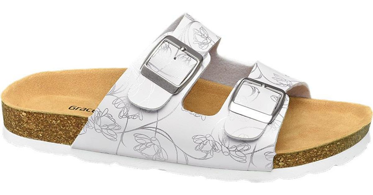 leren dames slippers met voetbed