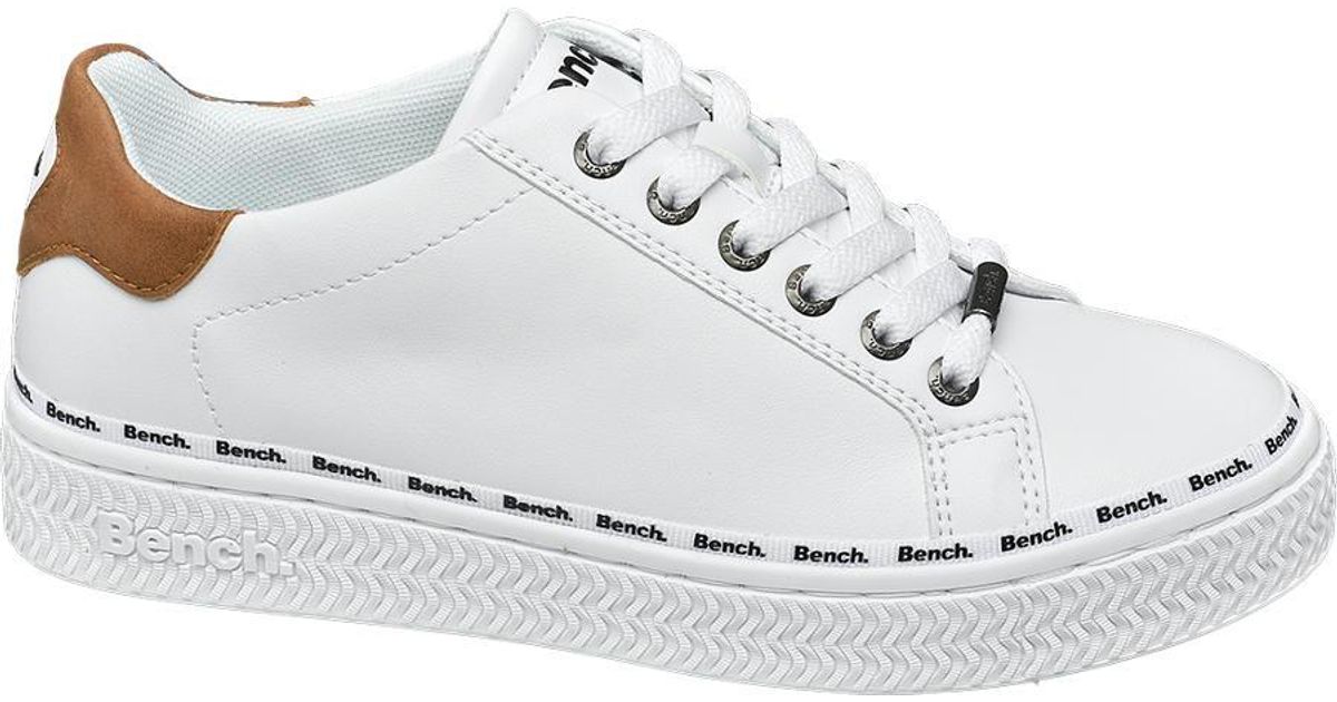 Witte Basic Sneakers met Dikke Plateauzool - Uwantisell.nl