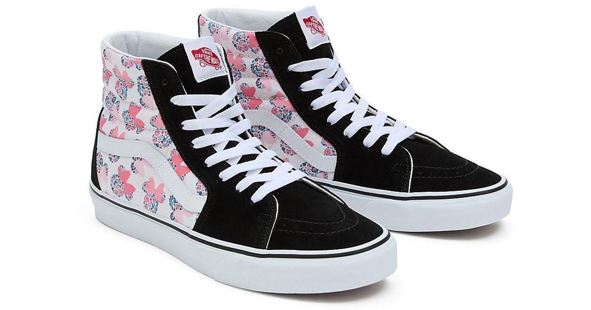 Vans Customs Disney X Minnie Mouse Sk8 hi in Black Lyst UK