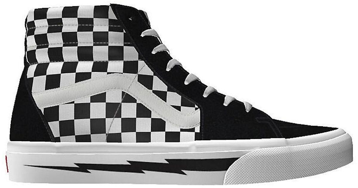 black vans lightning bolt