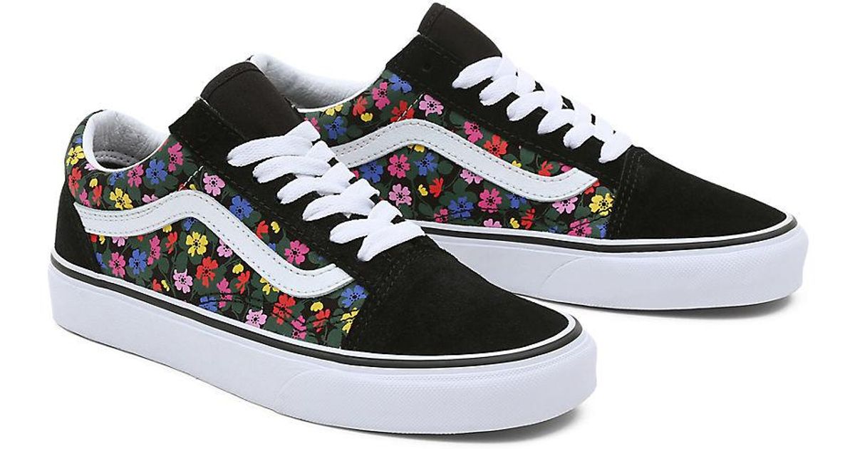 Garden floral old shop skool shoes