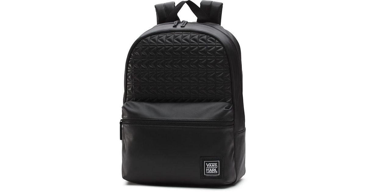 Vans Synthetic X Karl Lagerfeld Leather Backpack in Black - Lyst