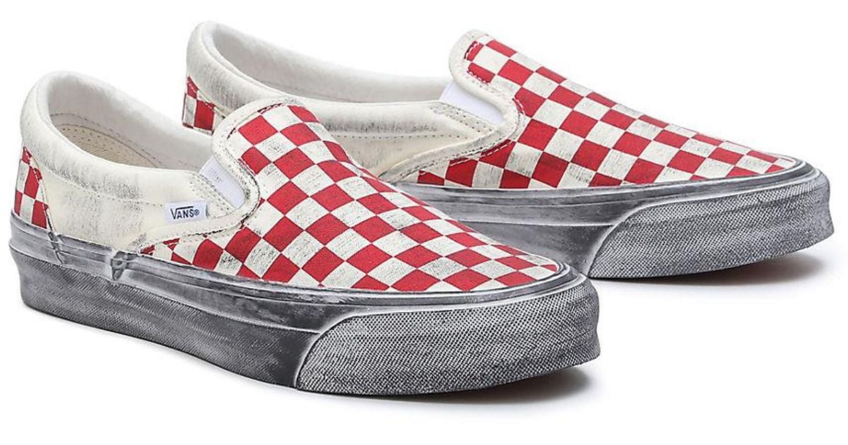 Vans vault checkerboard red cheap