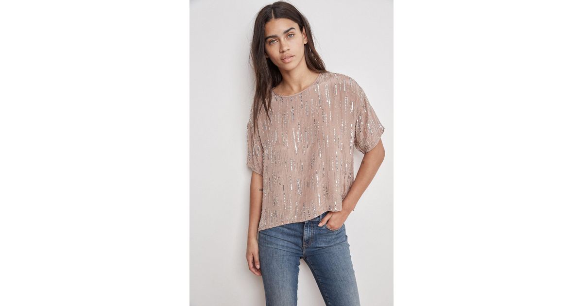 velvet by graham and spencer sequin top